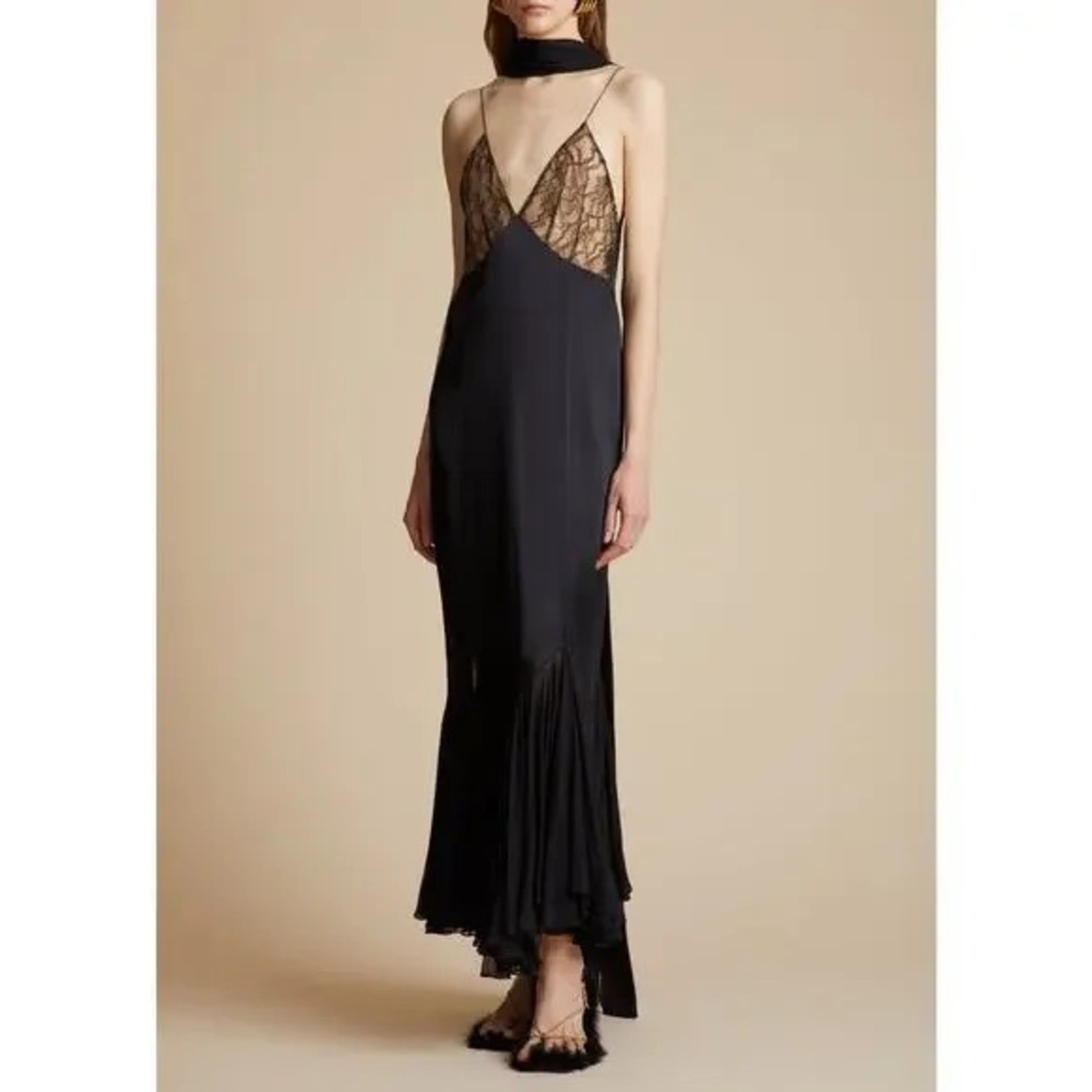 Khaite candita slip dress lace midi 4 $1980